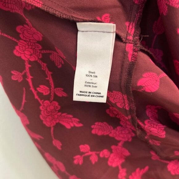 Cinq a Sept Floral Silk Bell Sleeve Flounce Top - Picture 4 of 4